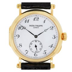 Patek Philippe Yellow Gold 150th Anniversary Officer's Wristwatch Ref 3960J