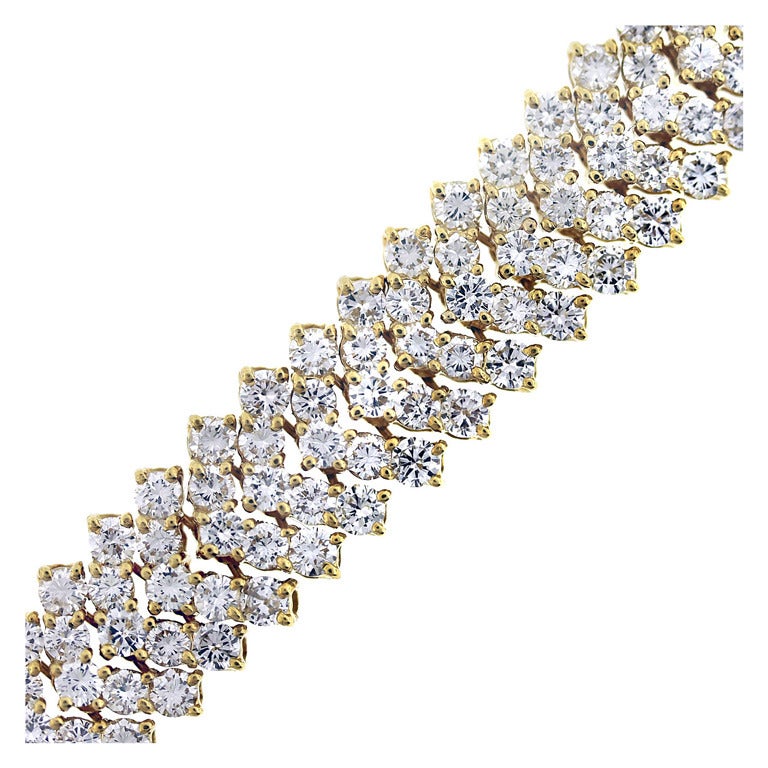 Diamond Chevron Bracelet at 1stdibs