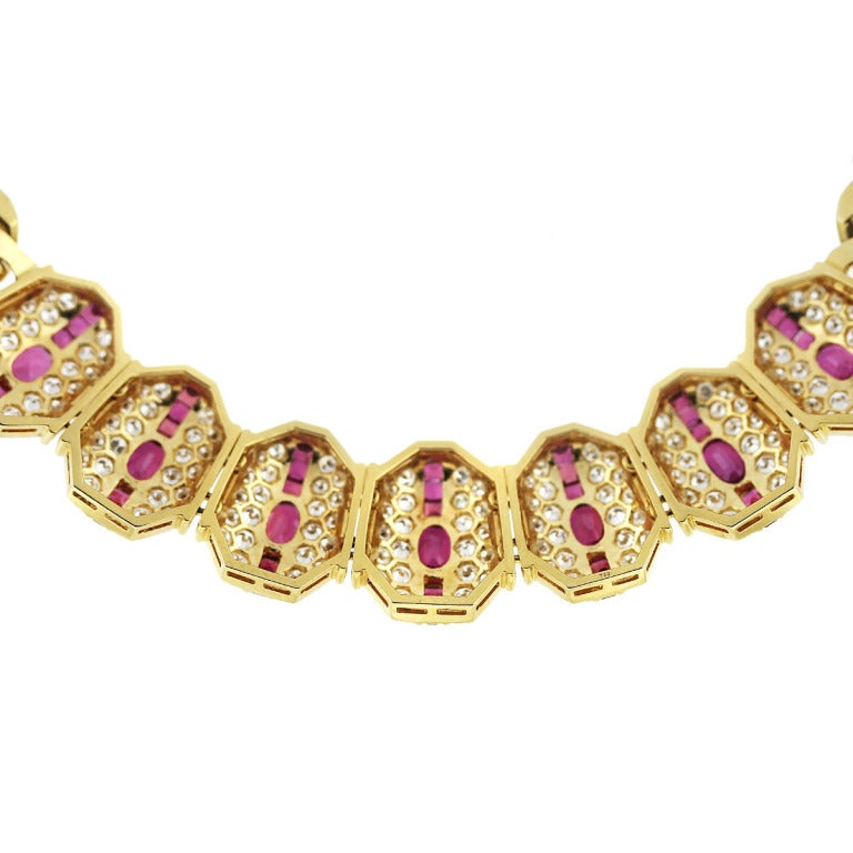 gold ruby diamond necklace