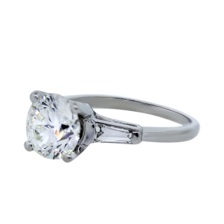 GIA Certified 1.95ct Round Brilliant Diamond Engagement Ring