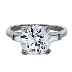 GIA Certified 1.95ct Round Brilliant Diamond Engagement Ring