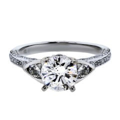 EGL Certified 1.20 Carat Round Brilliant Diamond Gold Engagement Ring