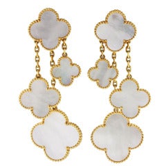 Van Cleef & Arpels Magic Alhambra 4 Motiv Perlmutt Ohrclips