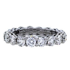 Vintage Tiffany & Co. Platinum Shared-Setting 2.86ctw Diamond Eternity Wedding Ring