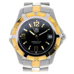 Tag Heuer Stainless Steel and Yellow Gold Professional Wristwatch with Date