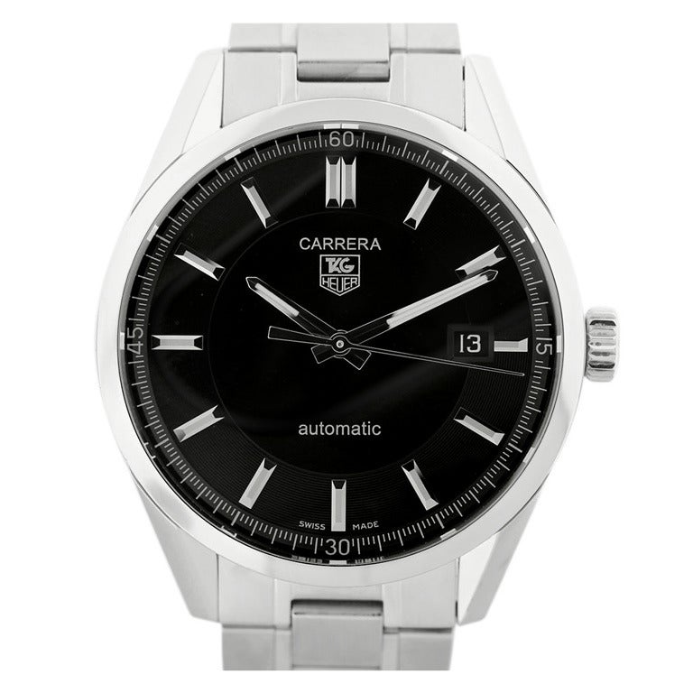 Tag Heuer Stainless Steel Carrera Wristwatch with Date and Bracelet