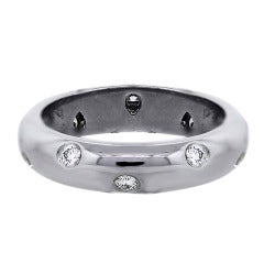 Vintage Tiffany & Co. Etoile Diamond Platinum Wedding Band Ring