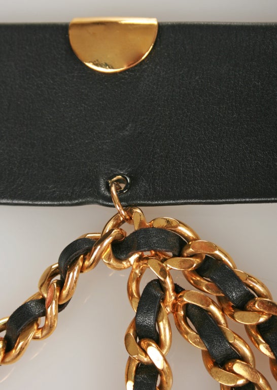 CHANEL Belt with Leather, Chains and Coins 1