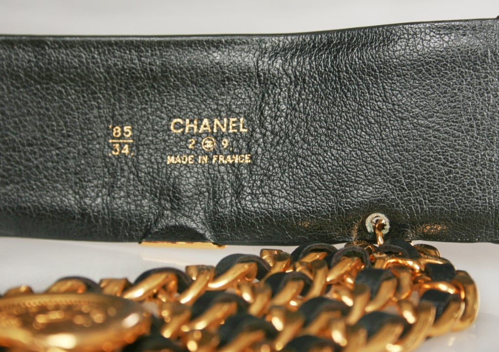 CHANEL Belt with Leather, Chains and Coins 2