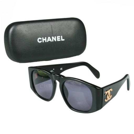 Auth Vintage CHANEL CC Logo Stars Sunglasses Black 06205 94305 Used from  Japan