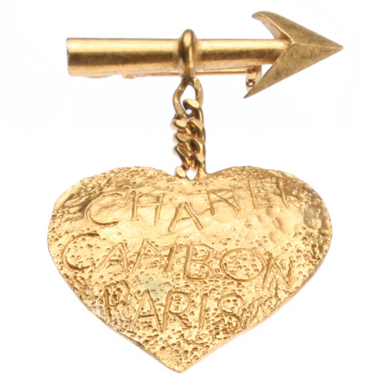 CHANEL  Heart and Arrow  Brooch Cambon Paris