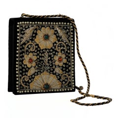 Huguette Creations Real Gold Embroidered Handbag