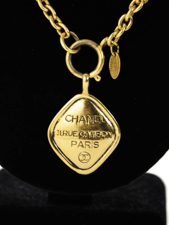 Women's Chanel Pendant Necklace For Sale