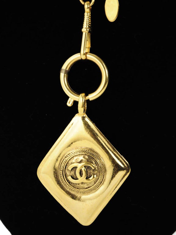 Women's Chanel Logo Pendant Necklace