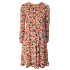 Vintage Diane Von Furstenburg Sheath Dress with Tulip Print 9