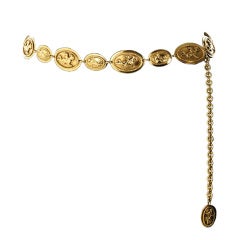 Vintage Chanel Gold Belt with Angel Design