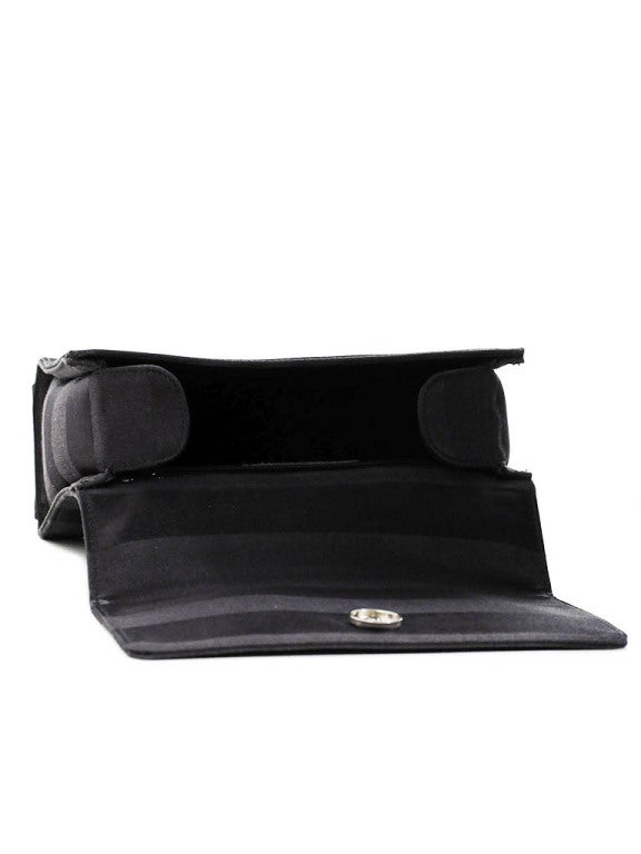 Courréges Black Box Handbag With Lucite Handle In Excellent Condition In Boca Raton, FL