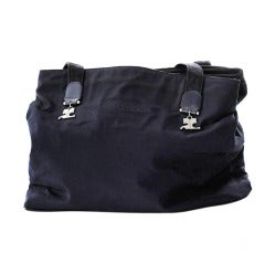 Courreges Navy Blue Satchel Handbag