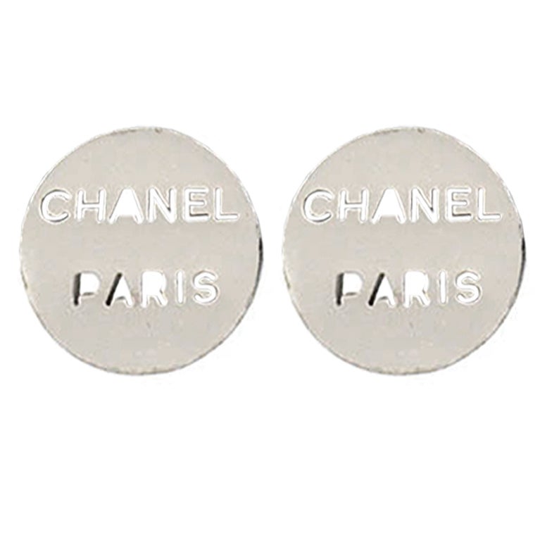 Chanel Industrial Style Clip-on Earrings For Sale
