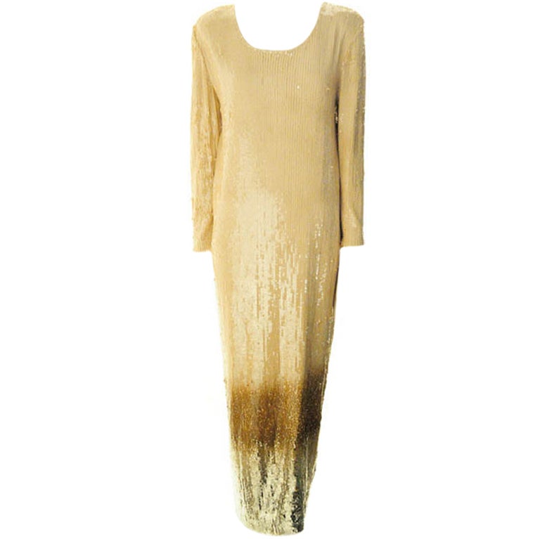 Halston Ombred Sequin Gown