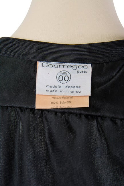 Courreges 2p. Jacket & Drawstring Pants Set-Black Silk 2
