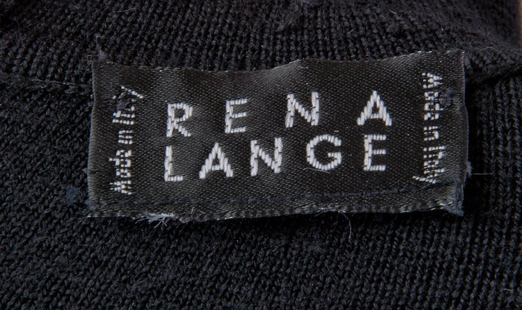 Rena Lang Cocktail Dress-Black Knit w/Rhinestone Trim 1