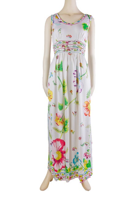 Maurice Signed Print Long Maxi Dress and Jacket for B Altman New York ...
