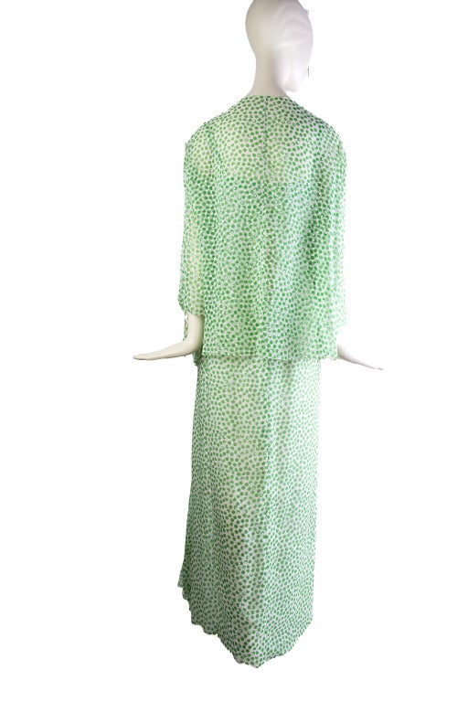 Oscar de la Renta Evening Gown w/Matching Cape In Good Condition In Boca Raton, FL