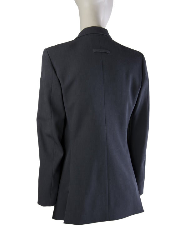 Jean Paul Gaultier Classique Paris Gray Wool Blazer Size 8 For Sale 1