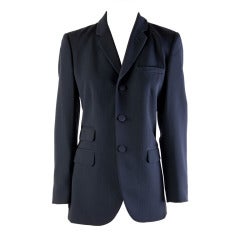 Jean Paul Gaultier Classique Paris Gray Wool Blazer Size 8 8