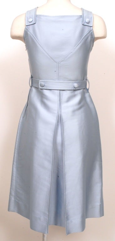 Courreges Glacier Ice Blue Iconic Dress In Excellent Condition For Sale In Boca Raton, FL