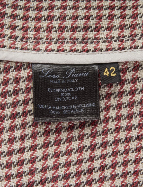 Loro Piana Houndstooth Blazer Size 42 or Size 44 Available 4