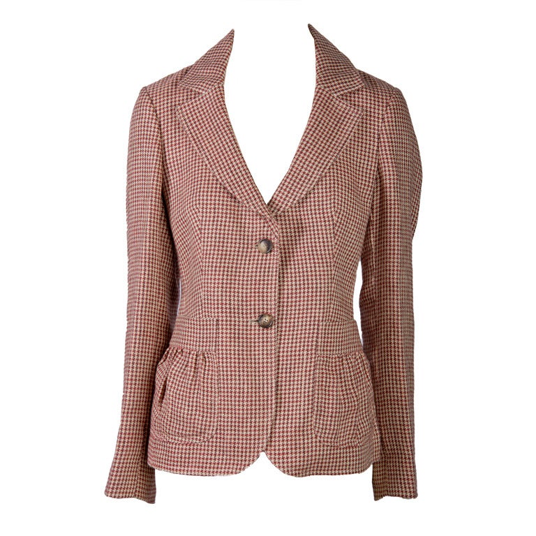 Loro Piana Houndstooth Blazer Size 42 or Size 44 Available