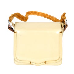 Judith Leiber Patent Leather Handbag with Ram Head Detail 7