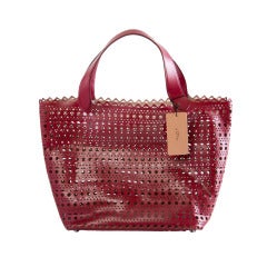 New Alaia Perforate Leather Oversize Tote Purse