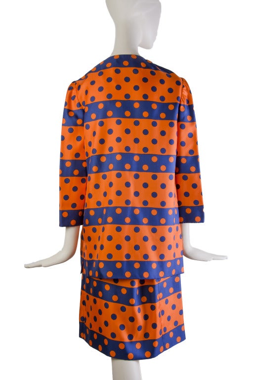 1960's Vintage Jeanne Lanvin Mod Skirt Suit Paris For Sale 1