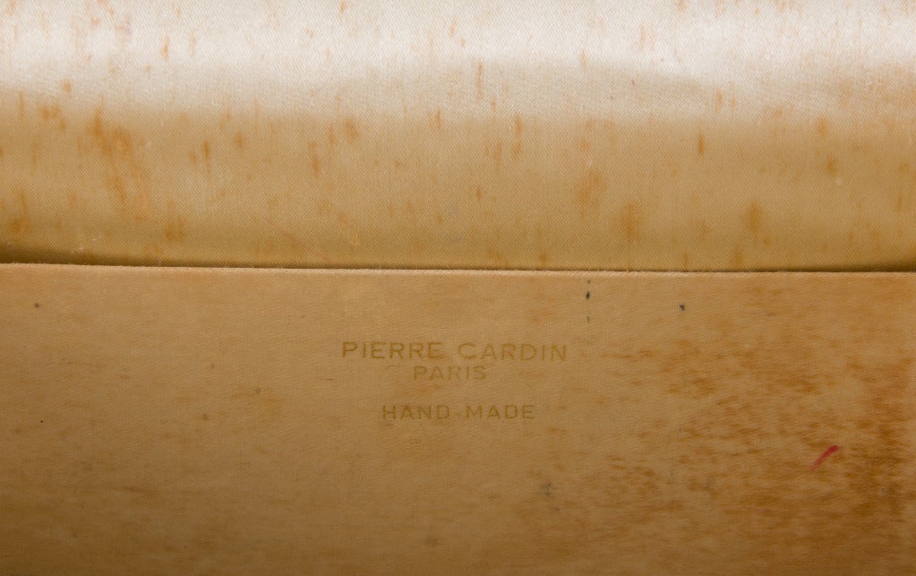 Vintage 1960's Pierre Cardin Gold Sparkle Clutch with chain strap 2