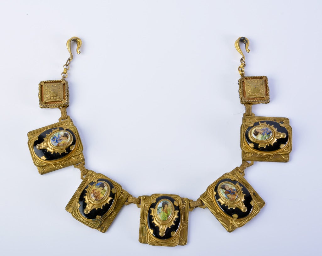 Rare 1920's Egyptian Revival Necklace In Excellent Condition For Sale In Boca Raton, FL