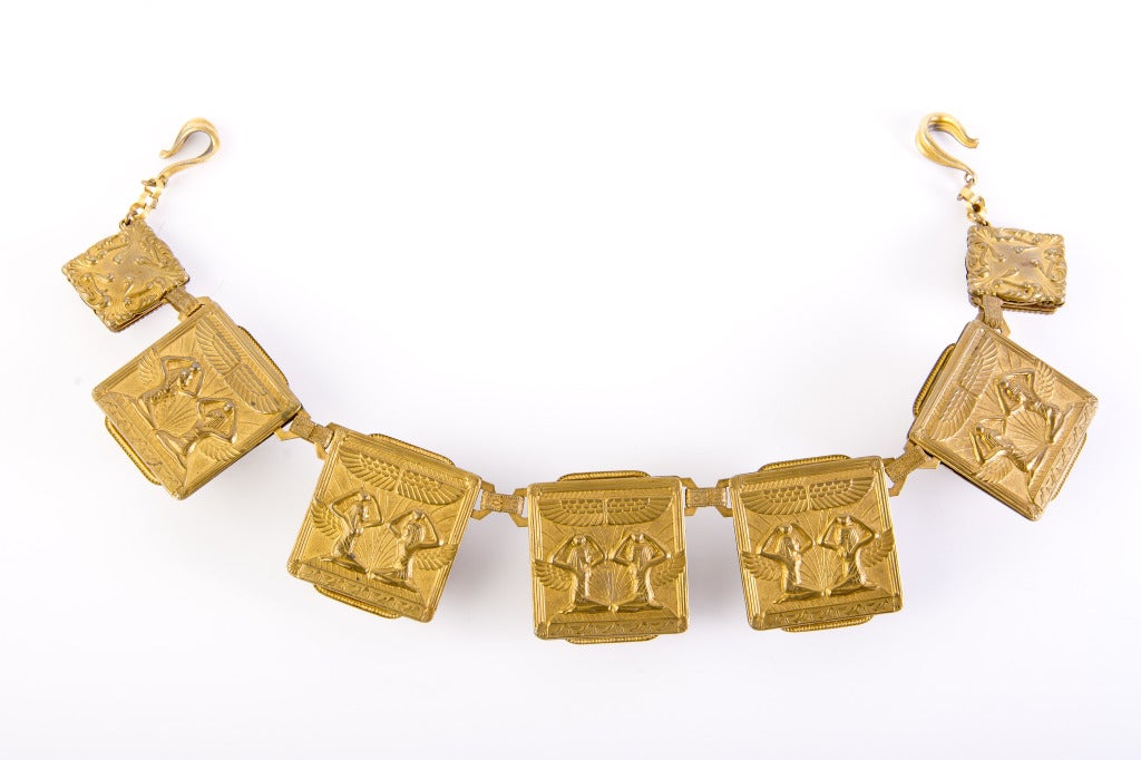 Women's Rare 1920's Egyptian Revival Necklace For Sale