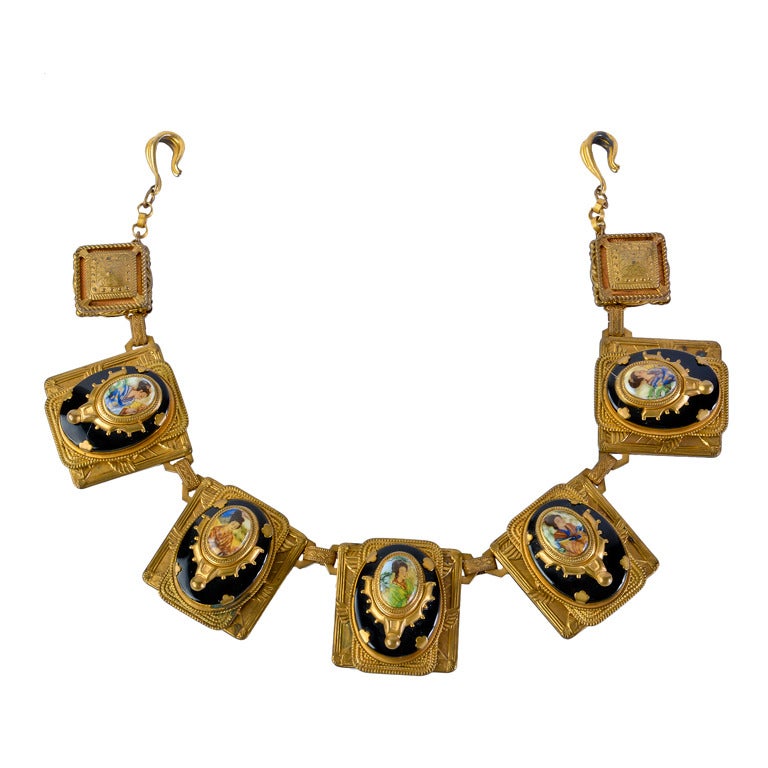 Rare 1920's Egyptian Revival Necklace For Sale