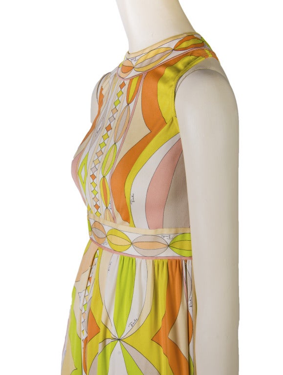 Brown  Emilio Pucci Vintage Halter Racer Back Dress   For Sale