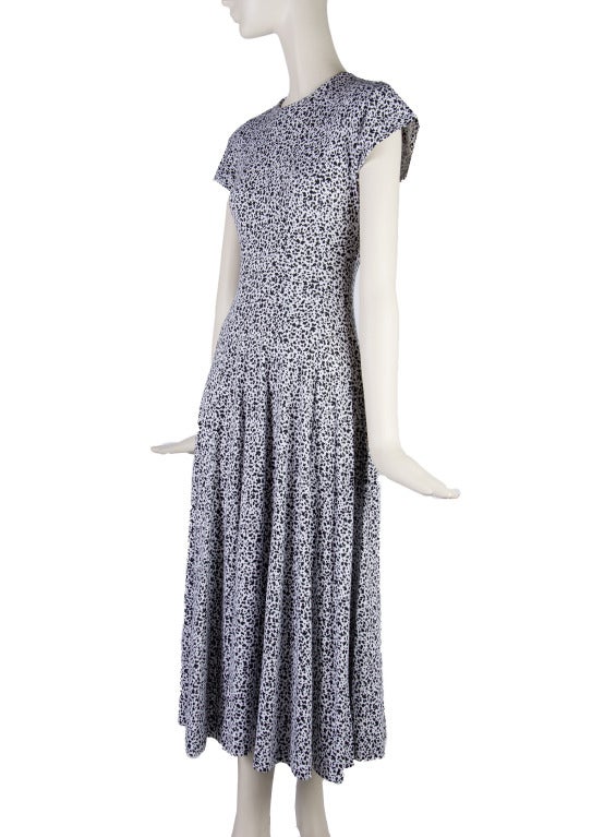 Diane Von Furstenberg Black and White Print Maxi Dress For Sale at 1stdibs