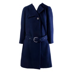 1960's Vintage Ginger by Mary Quant Navy Blue Wool Trench Style Coat