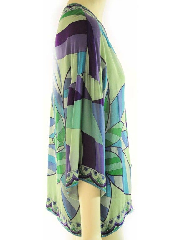Women's 1960's Emilio Pucci Blouse Exclusive for Saks Fifth Avenue For Sale