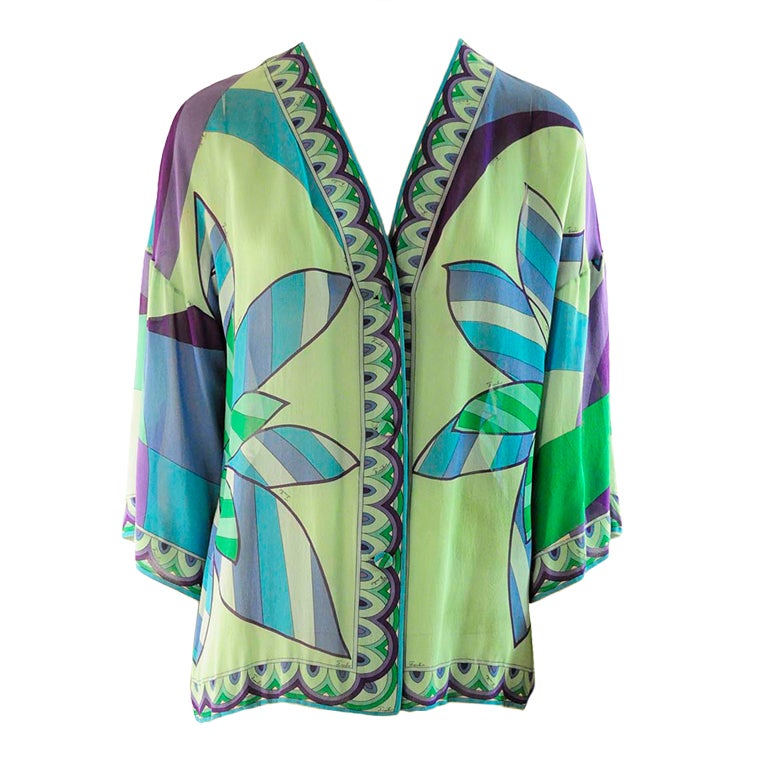 1960's Emilio Pucci Blouse Exclusive for Saks Fifth Avenue For Sale