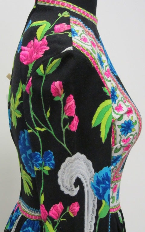 Black Mr. Dino Floral Print Maxi Dress