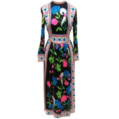 Vintage Mr. Dino Floral Print Maxi Dress