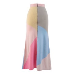 New Chanel Colorful Cashmere Maxi Skirt Size 34