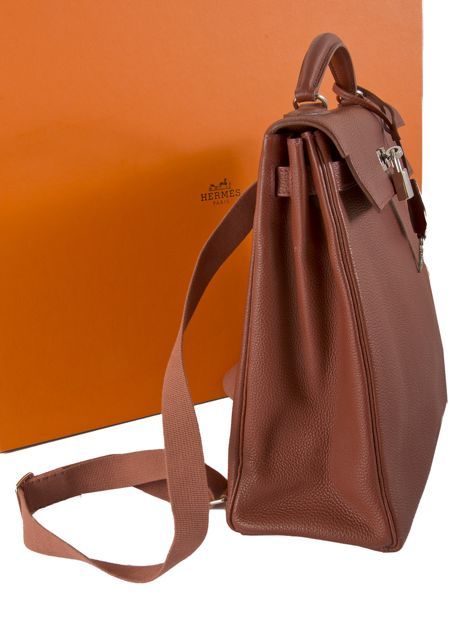 Hermes 28cm Etrusque Fjord Leather Kelly Ado Backpack at 1stdibs  