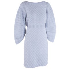 NWT Chanel Ice Blue Knit Dress Size 40